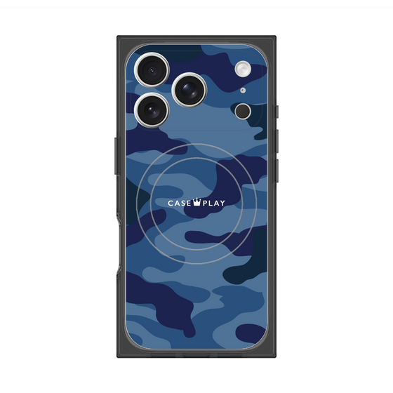 Premium Square Case with MagSafe［ Camouflage - Blue ］