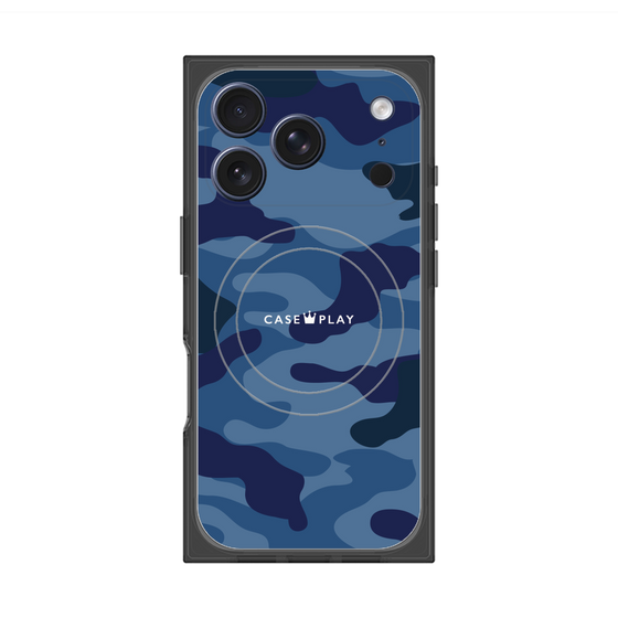 Premium Square Case with MagSafe［ Camouflage - Blue ］