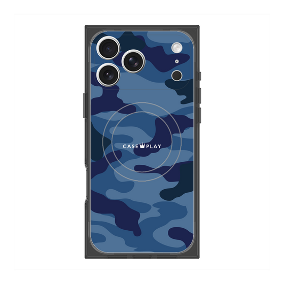 Premium Square Case with MagSafe［ Camouflage - Blue ］