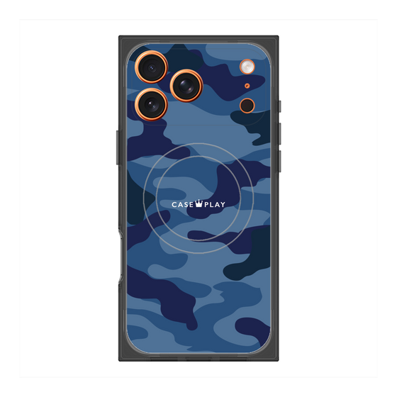 Premium Square Case with MagSafe［ Camouflage - Blue ］