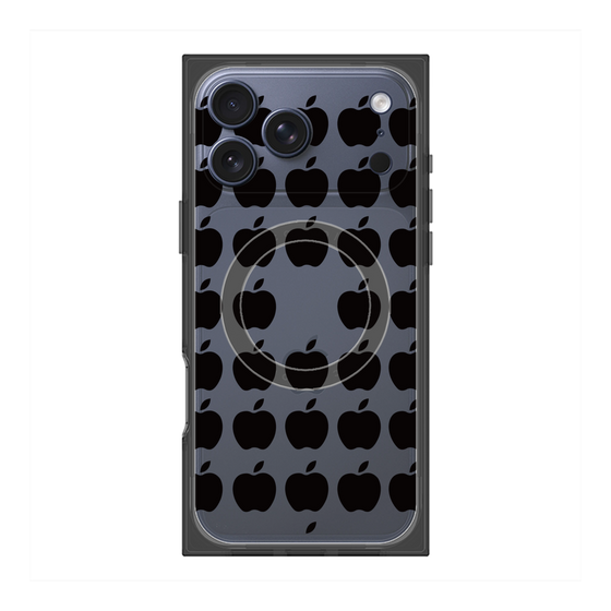 Premium Square Case with MagSafe［ Apple - Black ］