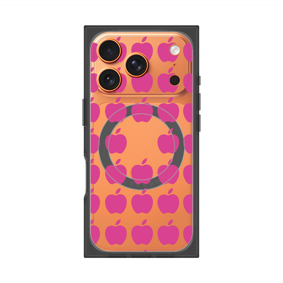 Premium Square Case with MagSafe［ Apple - Pink ］