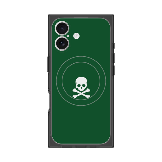 Premium Square Case with MagSafe［ Skull - Green ］