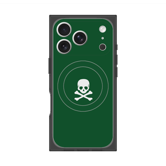 Premium Square Case with MagSafe［ Skull - Green ］