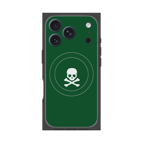 Premium Square Case with MagSafe［ Skull - Green ］