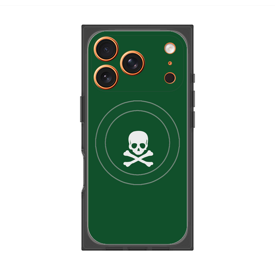 Premium Square Case with MagSafe［ Skull - Green ］