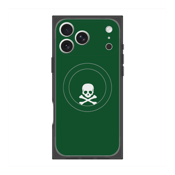 Premium Square Case with MagSafe［ Skull - Green ］