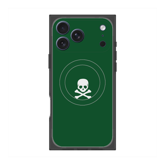 Premium Square Case with MagSafe［ Skull - Green ］