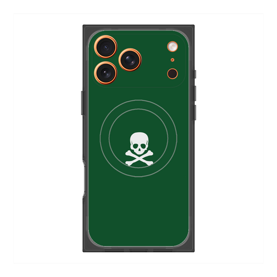 Premium Square Case with MagSafe［ Skull - Green ］