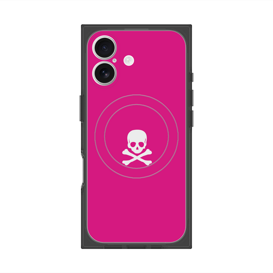 Premium Square Case with MagSafe［ Skull - Pink ］