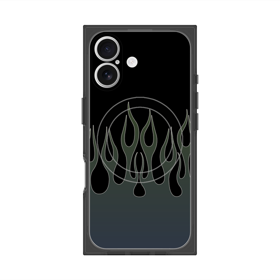 Premium Square Case with MagSafe［ Flame - Blue ］