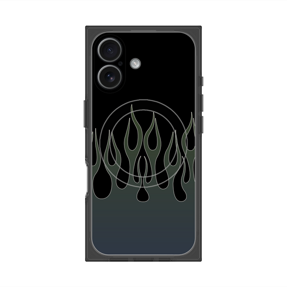 Premium Square Case with MagSafe［ Flame - Blue ］