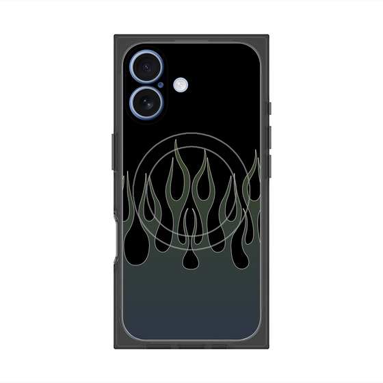 Premium Square Case with MagSafe［ Flame - Blue ］