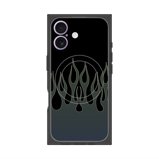 Premium Square Case with MagSafe［ Flame - Blue ］