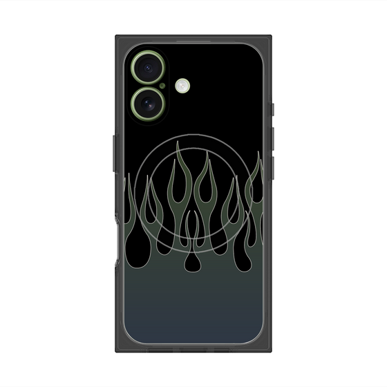 Premium Square Case with MagSafe［ Flame - Blue ］