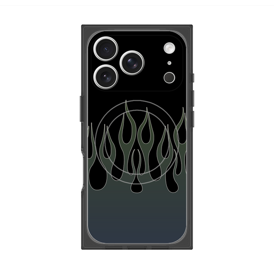 Premium Square Case with MagSafe［ Flame - Blue ］