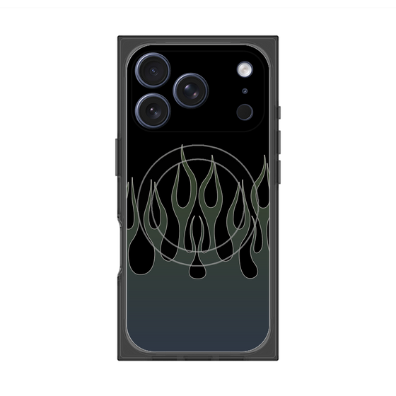 Premium Square Case with MagSafe［ Flame - Blue ］