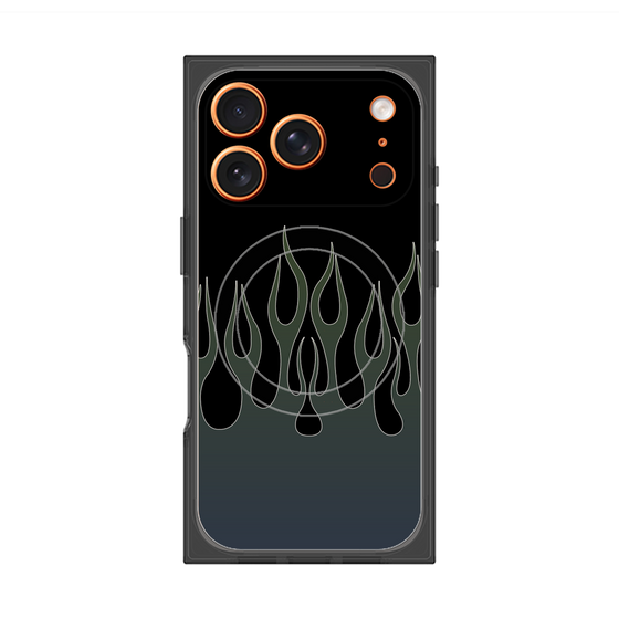 Premium Square Case with MagSafe［ Flame - Blue ］