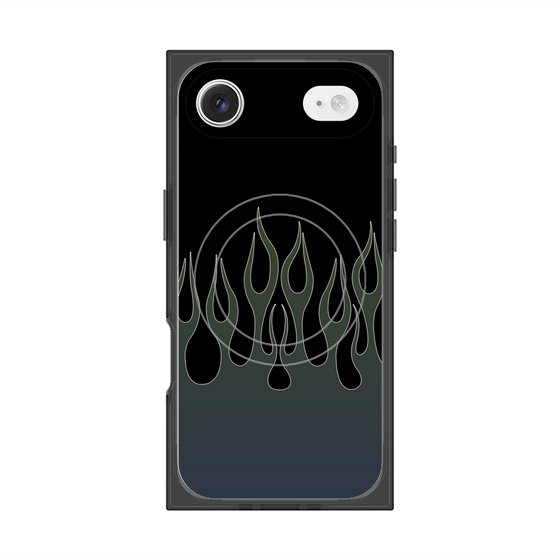 Premium Square Case with MagSafe［ Flame - Blue ］