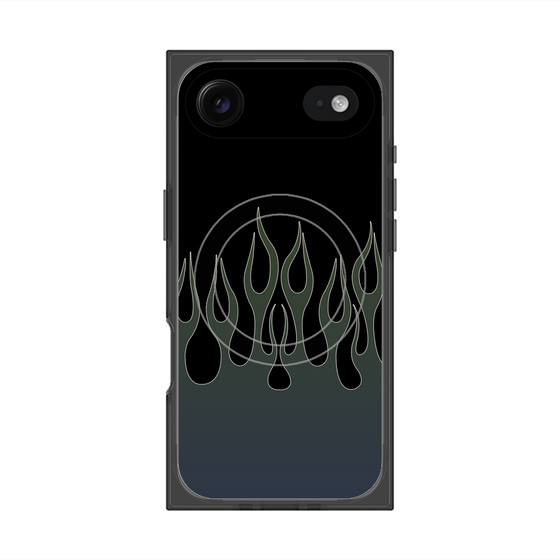 Premium Square Case with MagSafe［ Flame - Blue ］