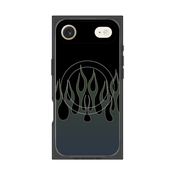 Premium Square Case with MagSafe［ Flame - Blue ］