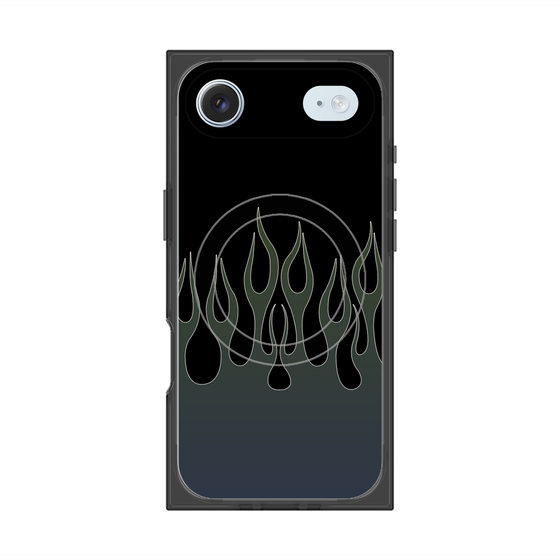 Premium Square Case with MagSafe［ Flame - Blue ］