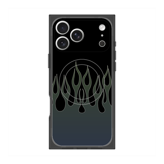 Premium Square Case with MagSafe［ Flame - Blue ］