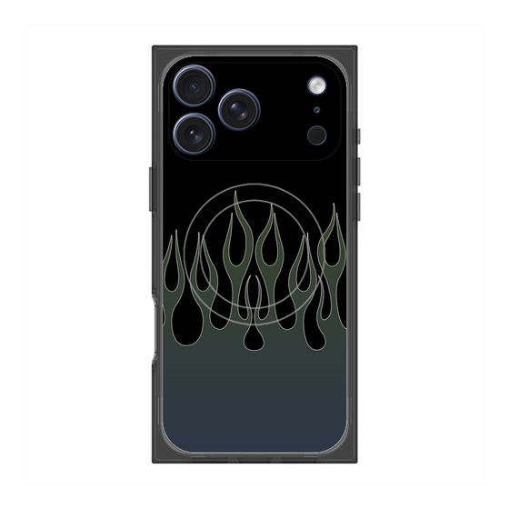 Premium Square Case with MagSafe［ Flame - Blue ］