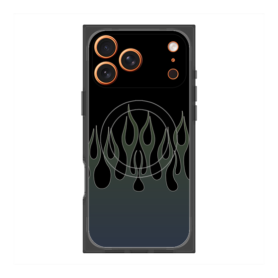 Premium Square Case with MagSafe［ Flame - Blue ］