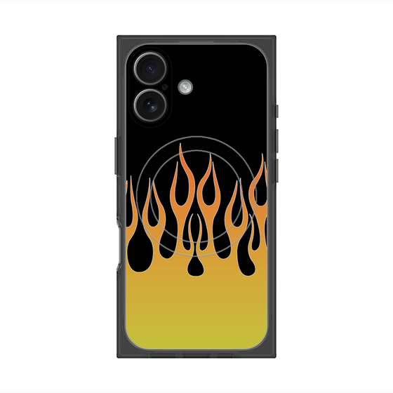 Premium Square Case with MagSafe［ Flame - Yellow ］