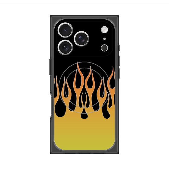 Premium Square Case with MagSafe［ Flame - Yellow ］