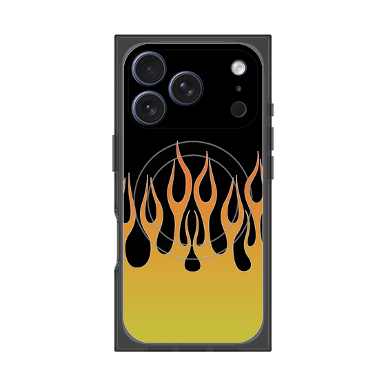 Premium Square Case with MagSafe［ Flame - Yellow ］