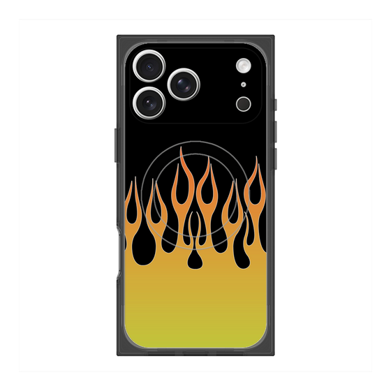 Premium Square Case with MagSafe［ Flame - Yellow ］