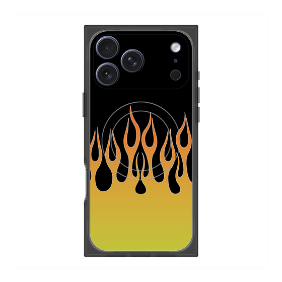 Premium Square Case with MagSafe［ Flame - Yellow ］