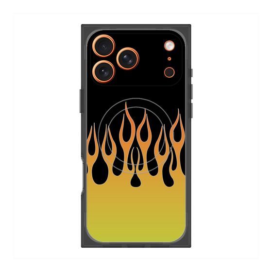 Premium Square Case with MagSafe［ Flame - Yellow ］