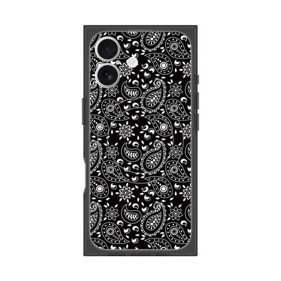 Premium Square Case with MagSafe［ Paisley - Black ］