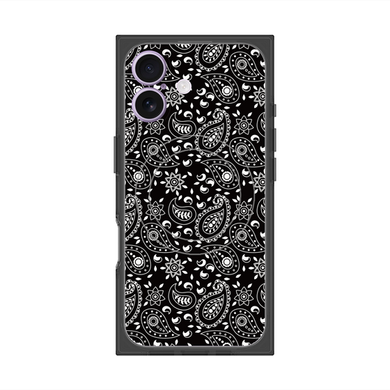 Premium Square Case with MagSafe［ Paisley - Black ］