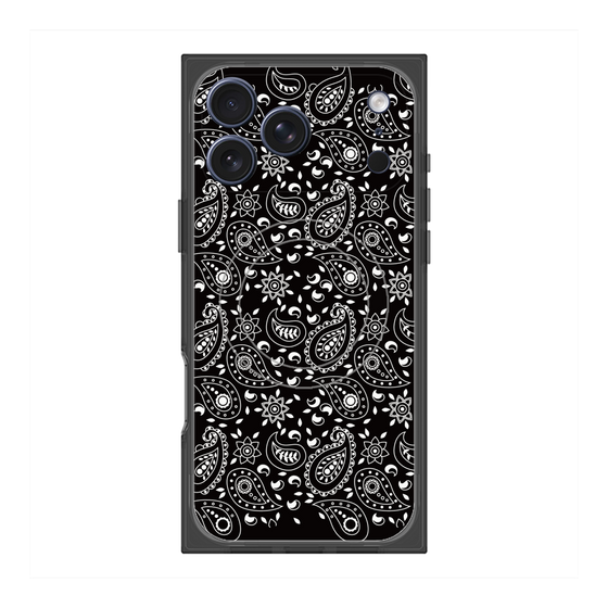 Premium Square Case with MagSafe［ Paisley - Black ］