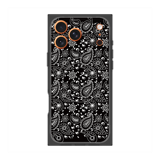 Premium Square Case with MagSafe［ Paisley - Black ］