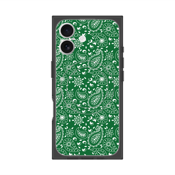 Premium Square Case with MagSafe［ Paisley - Green ］