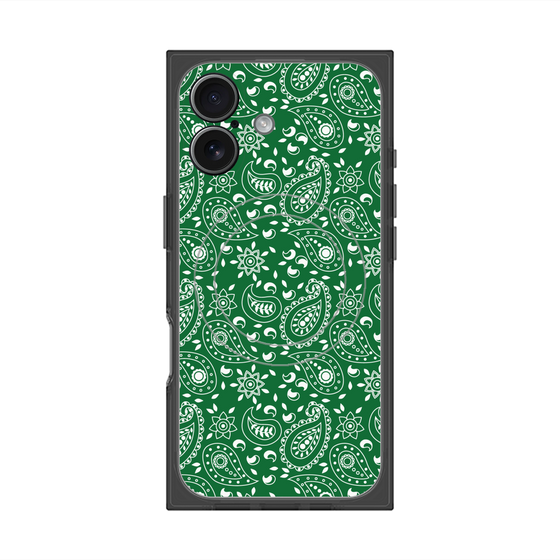 Premium Square Case with MagSafe［ Paisley - Green ］