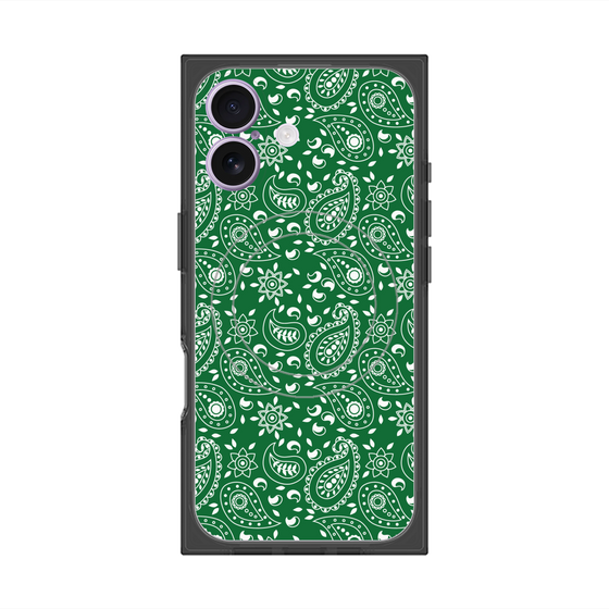 Premium Square Case with MagSafe［ Paisley - Green ］