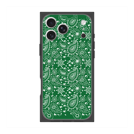 Premium Square Case with MagSafe［ Paisley - Green ］