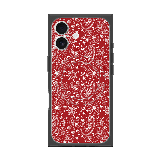 Premium Square Case with MagSafe［ Paisley - Red ］