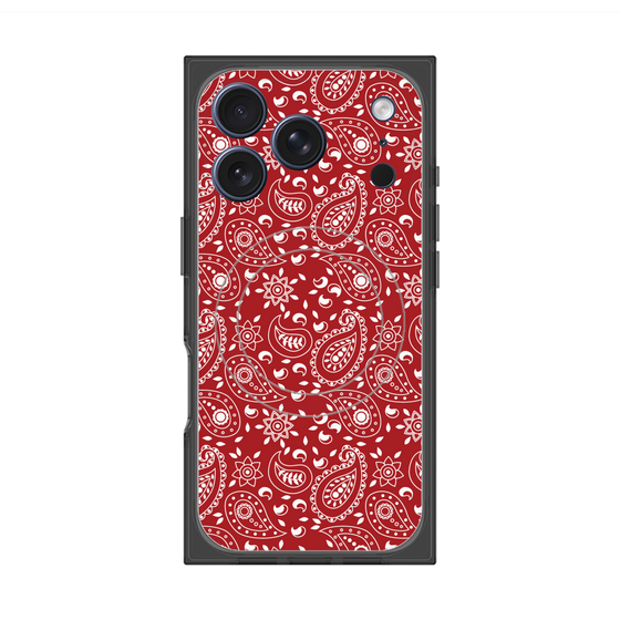 Premium Square Case with MagSafe［ Paisley - Red ］