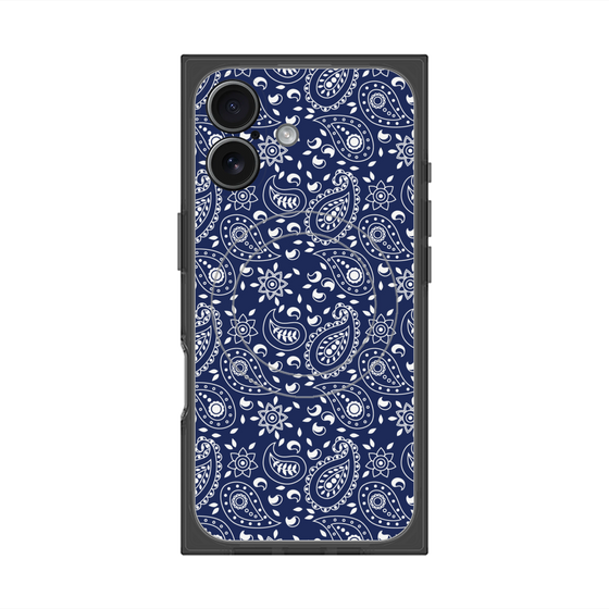 Premium Square Case with MagSafe［ Paisley - Blue ］