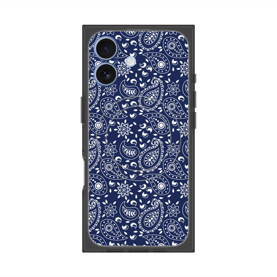 Premium Square Case with MagSafe［ Paisley - Blue ］