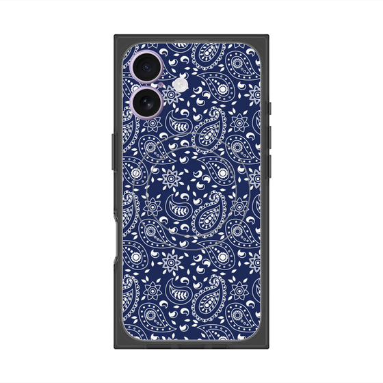 Premium Square Case with MagSafe［ Paisley - Blue ］