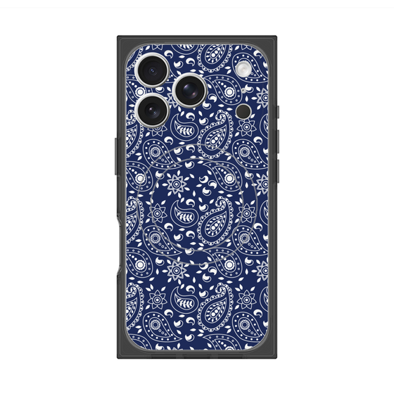 Premium Square Case with MagSafe［ Paisley - Blue ］
