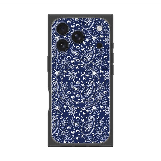 Premium Square Case with MagSafe［ Paisley - Blue ］